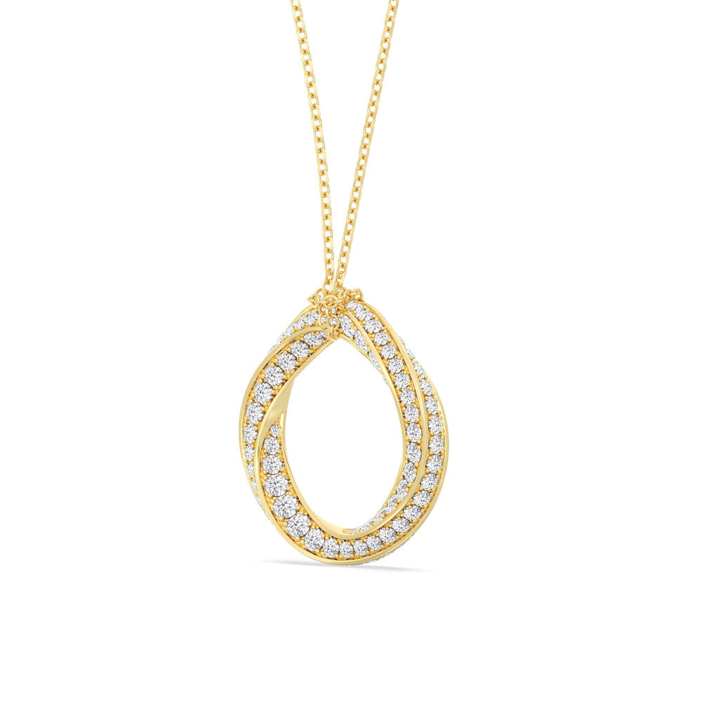 The Bond Pendant Necklace with 18KT Yellow Gold / Lab / 3 1/2 Cut Diamond in 14KT Yellow Gold / Lab / 3 1/2 view 4
