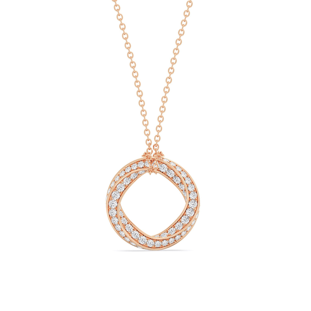The Bond Pendant Necklace with 18KT Rose Gold / Lab / 2 Cut Diamond in 14KT Rose Gold / Lab / 2 view 2
