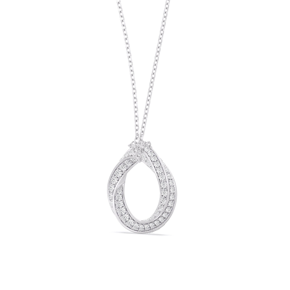 The Bond Pendant Necklace with Platinum / Lab / 2 Cut Diamond in 14KT Platinum / Lab / 2 view 4
