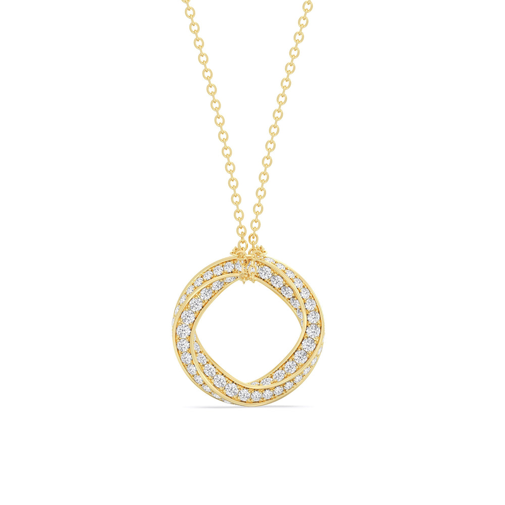 The Bond Pendant Necklace with 18KT Yellow Gold / Lab / 2 Cut Diamond in 14KT Yellow Gold / Lab / 2 view 2
