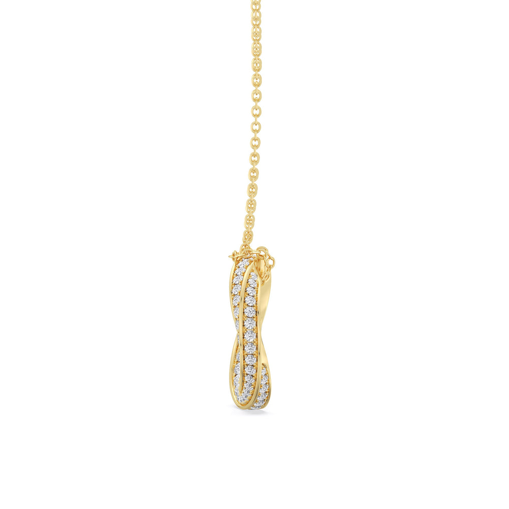 The Bond Pendant Necklace with 18KT Yellow Gold / Lab / 2 Cut Diamond in 14KT Yellow Gold / Lab / 2 view 5
