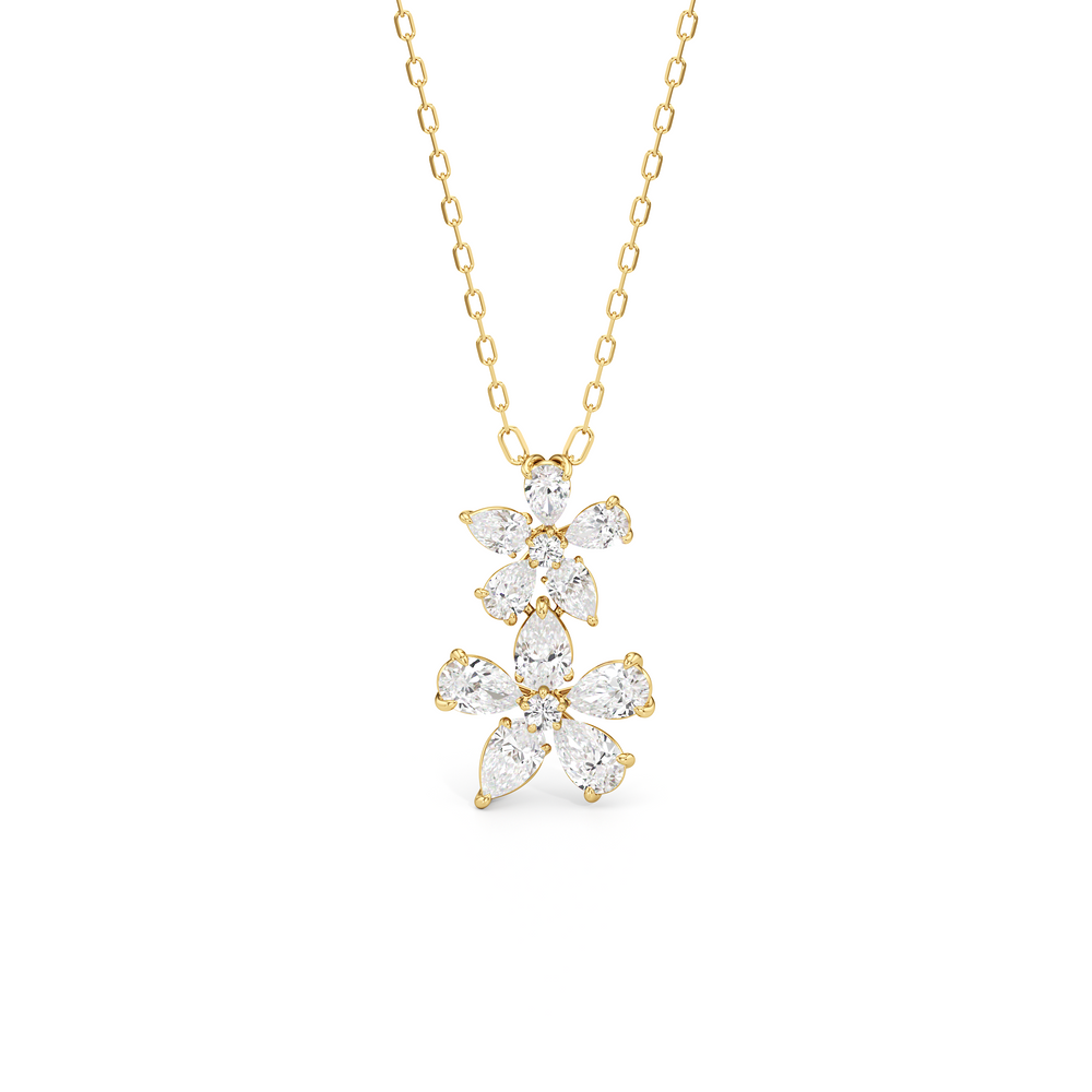 Daisy Duet Pendant with 14KT Yellow Gold / Lab / 1 1/2 Cut Diamond in 14KT Yellow Gold / Lab / 1 1/2 view 2
