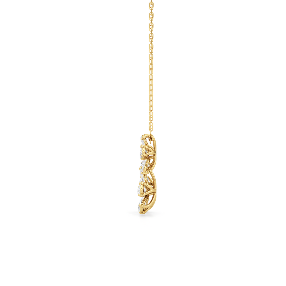 Daisy Duet Pendant with 14KT Yellow Gold / Lab / 1 1/2 Cut Diamond in 14KT Yellow Gold / Lab / 1 1/2 view 6
