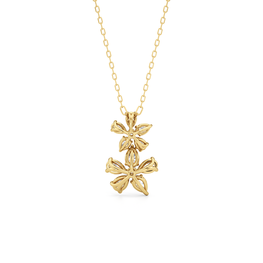 Daisy Duet Pendant with 14KT Yellow Gold / Lab / 1 1/2 Cut Diamond in 14KT Yellow Gold / Lab / 1 1/2 view 7
