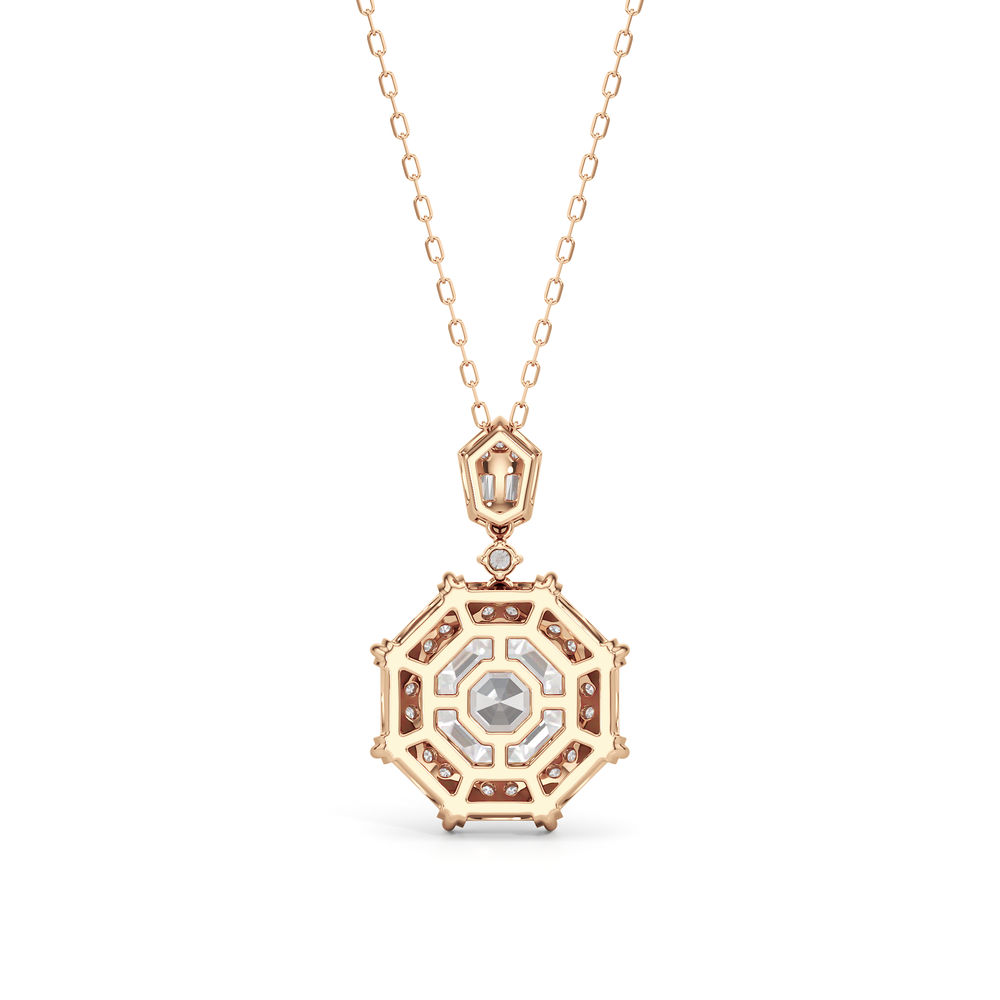 The Guardian Necklace with 14KT Rose Gold / Lab / 3 1/5 Cut Diamond in 14KT Rose Gold / Lab / 3 1/5 view 5
