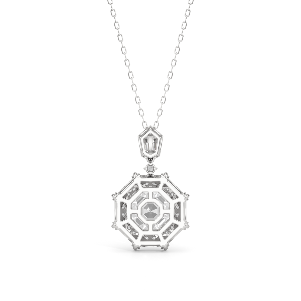 The Guardian Necklace with 14KT White Gold / Lab / 3 1/5 Cut Diamond in 14KT White Gold / Lab / 3 1/5 view 5
