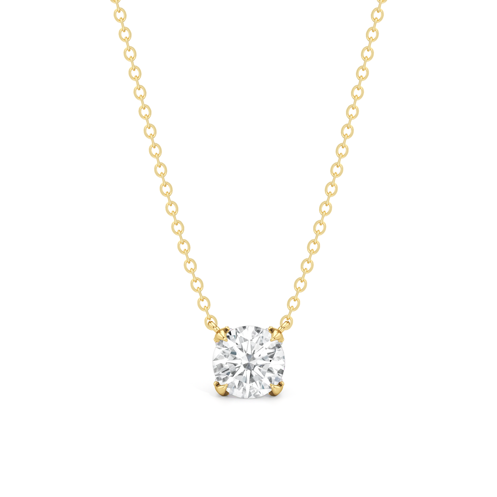 The Cassatt Round Solitaire Pendant with 14KT Yellow Gold / Lab / 1 1/8 Cut Diamond in 14KT Yellow Gold / Lab / 1 1/8 view 2
