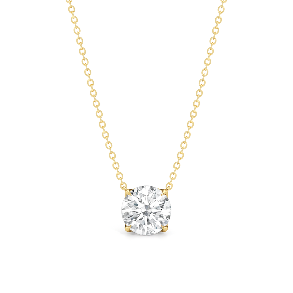 The Cassatt Round Solitaire Pendant with 14KT Yellow Gold / Lab / 2 1/6 Cut Diamond in 14KT Yellow Gold / Lab / 2 1/6 view 2
