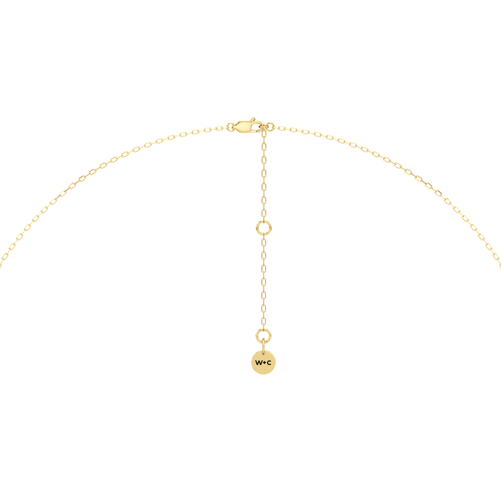 The Quinn Heart Necklace with 14KT Yellow Gold / Lab / 3/8 Cut Diamond in 14KT Yellow Gold / Lab / 3/8 view 5
