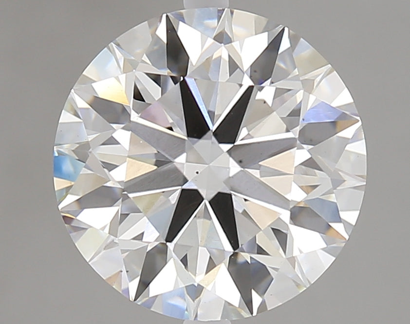 3.02 Carat Round Lab Diamond with  Cut Diamond in 14KT  view 1
