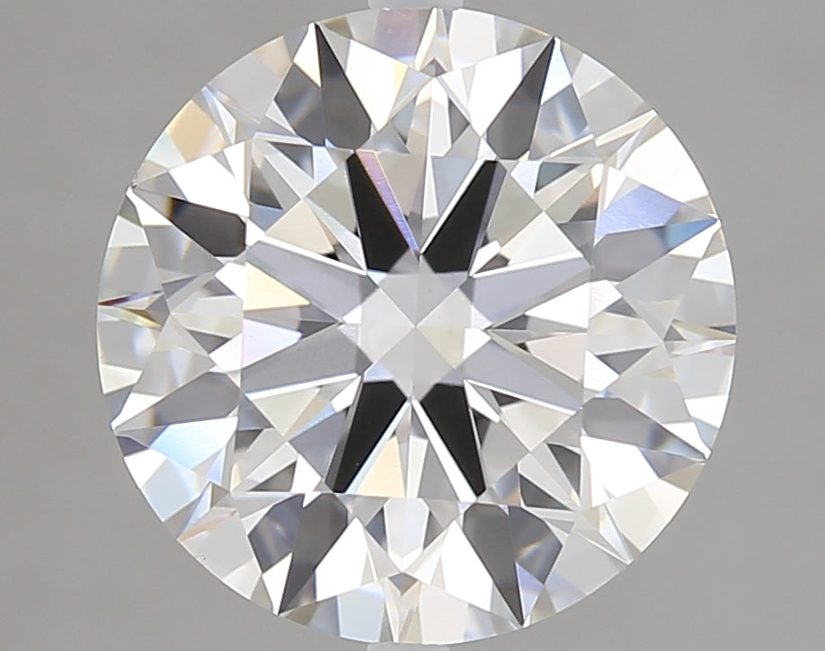 4.14 Carat Round Lab Diamond with  Cut Diamond in 14KT  view 1
