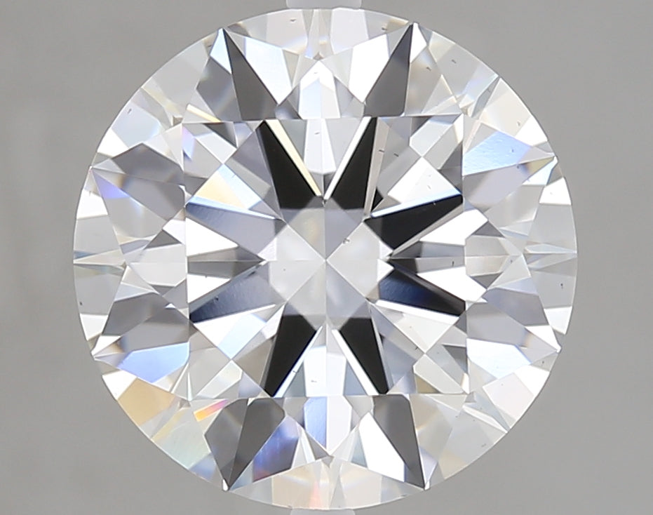 4.05 Carat Round Lab Diamond with  Cut Diamond in 14KT  view 1
