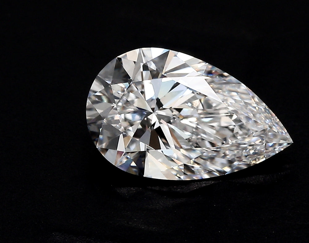 1.59 Carat Pear Lab Diamond with  Cut Diamond in 14KT  view 1
