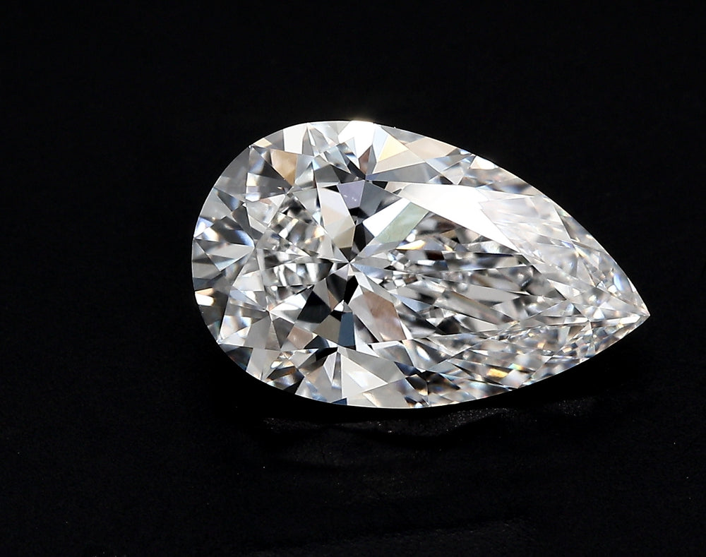 1.79 Carat Pear Lab Diamond with  Cut Diamond in 14KT  view 1
