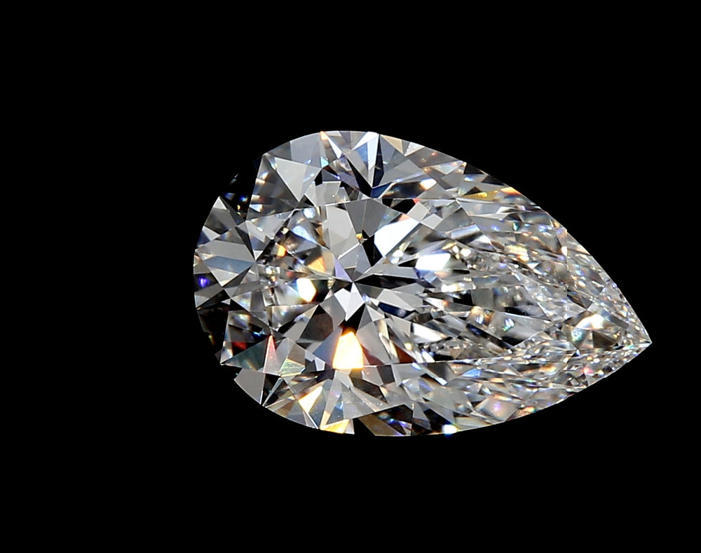 2.51 Carat Pear Lab Diamond with  Cut Diamond in 14KT  view 1
