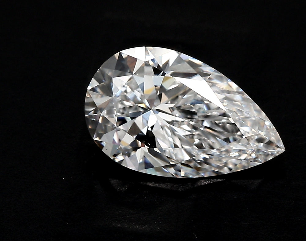 17.01 Carat Pear Lab Diamond with  Cut Diamond in 14KT  view 1

