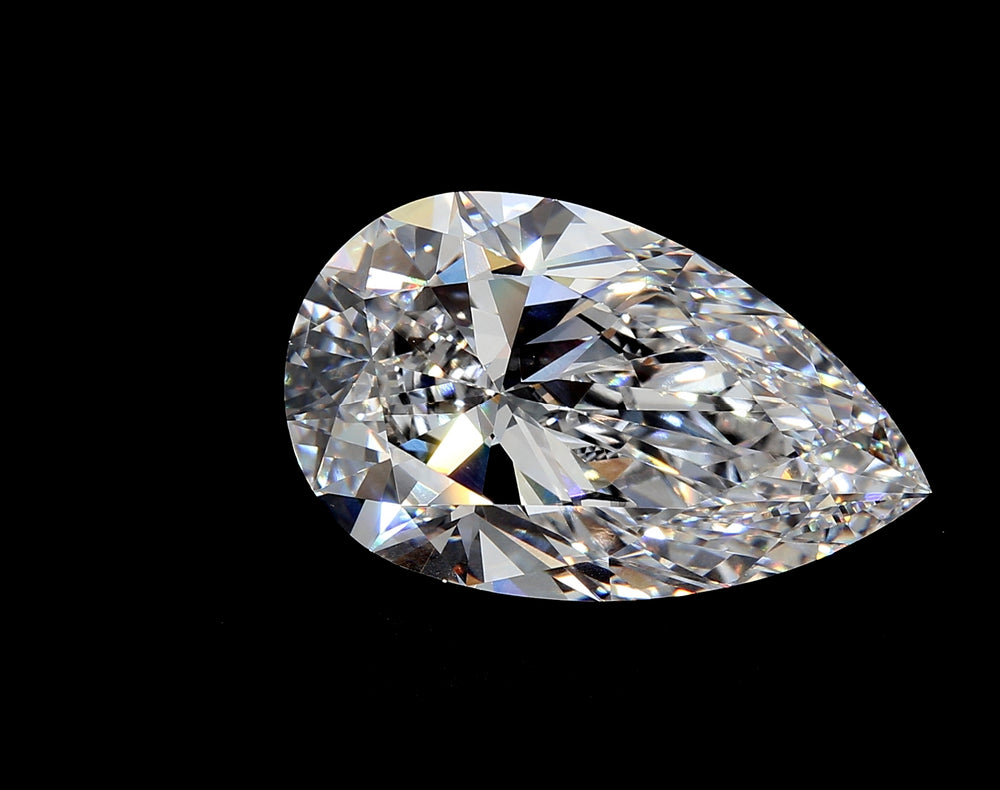 1.53 Carat Pear Lab Diamond with  Cut Diamond in 14KT  view 1
