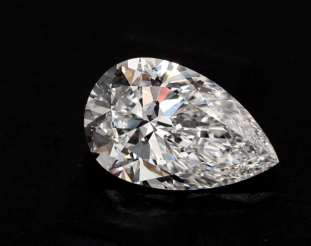 2.09 Carat Pear Lab Diamond with  Cut Diamond in 14KT  view 1
