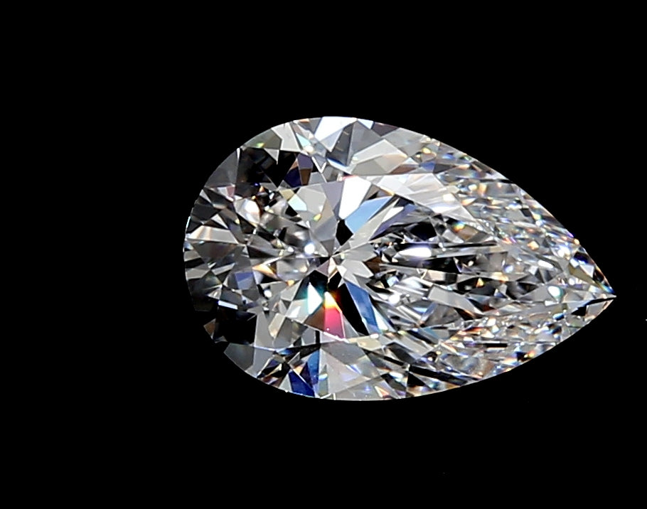 10.03 Carat Pear Lab Diamond with  Cut Diamond in 14KT  view 1
