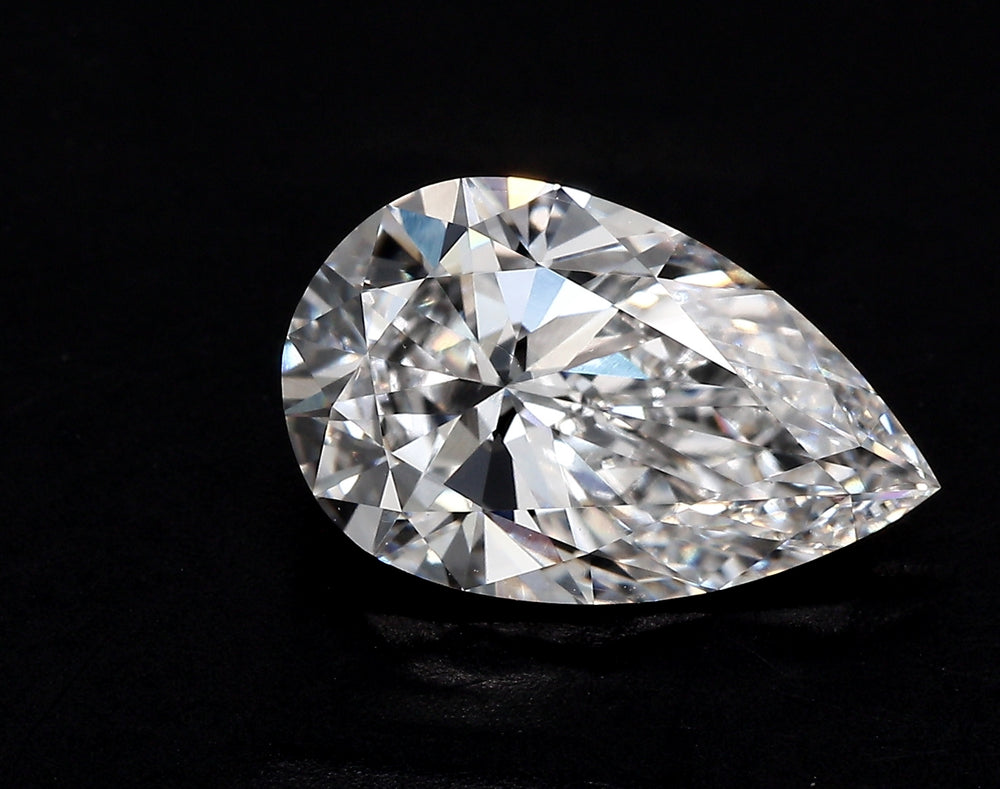 1.91 Carat Pear Lab Diamond with  Cut Diamond in 14KT  view 1
