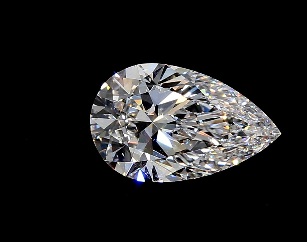 3.59 Carat Pear Lab Diamond with  Cut Diamond in 14KT  view 1
