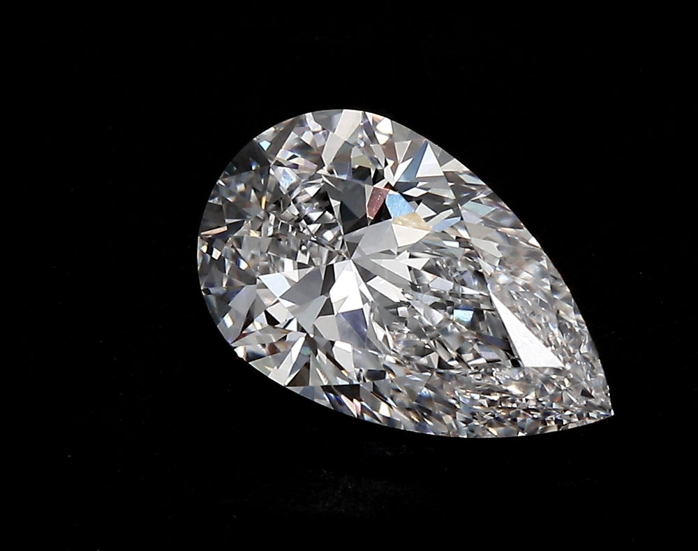 1.59 Carat Pear Lab Diamond with  Cut Diamond in 14KT  view 1

