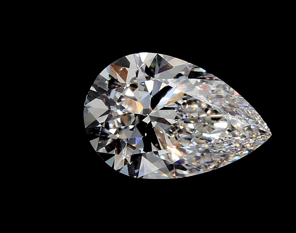 1.5 Carat Pear Lab Diamond with  Cut Diamond in 14KT  view 1
