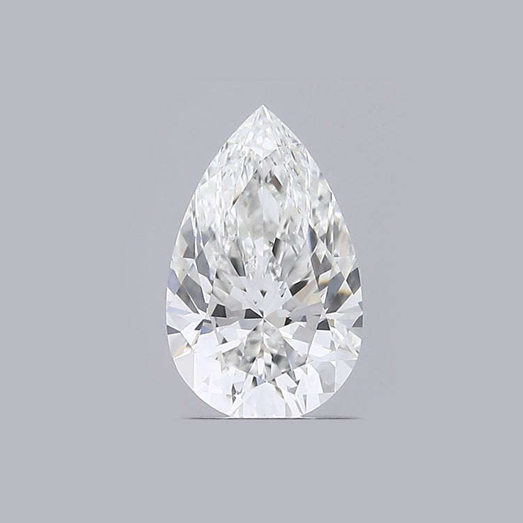 5.02 Carat Pear Lab Diamond with  Cut Diamond in 14KT  view 1
