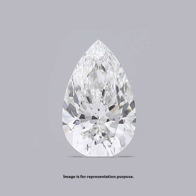 2.1 Carat Pear Lab Diamond with  Cut Diamond in 14KT  view 1
