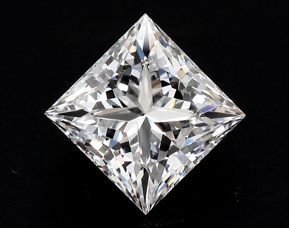 0.95 Carat Princess Lab Diamond with  Cut Diamond in 14KT  view 1
