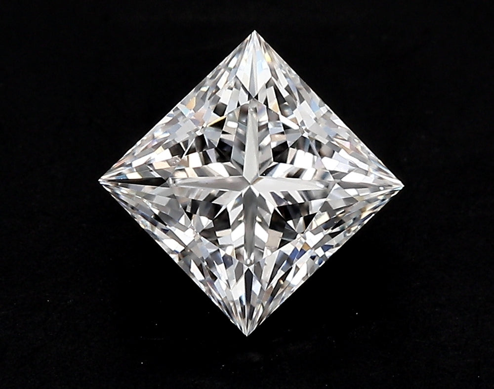 2.2 Carat Princess Lab Diamond with  Cut Diamond in 14KT  view 1
