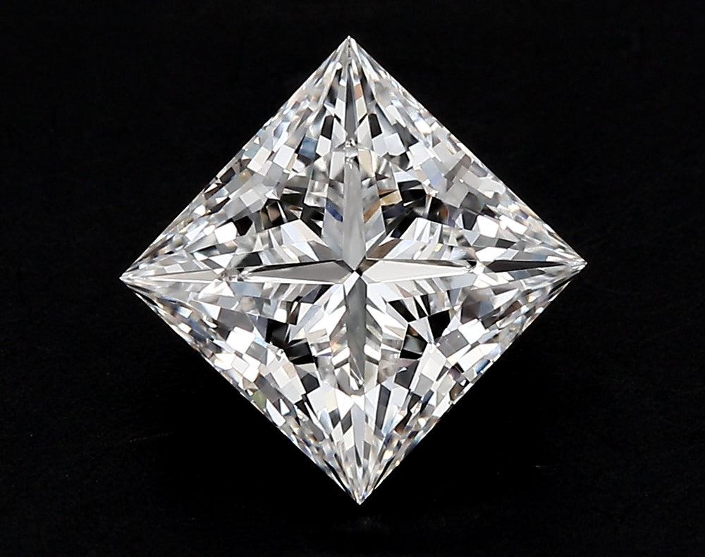 2.06 Carat Princess Lab Diamond with  Cut Diamond in 14KT  view 1
