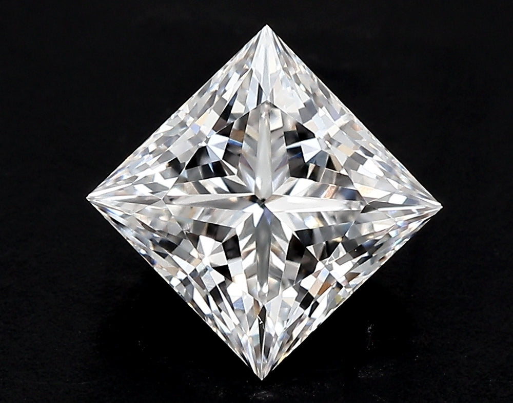 1.41 Carat Princess Lab Diamond with  Cut Diamond in 14KT  view 1

