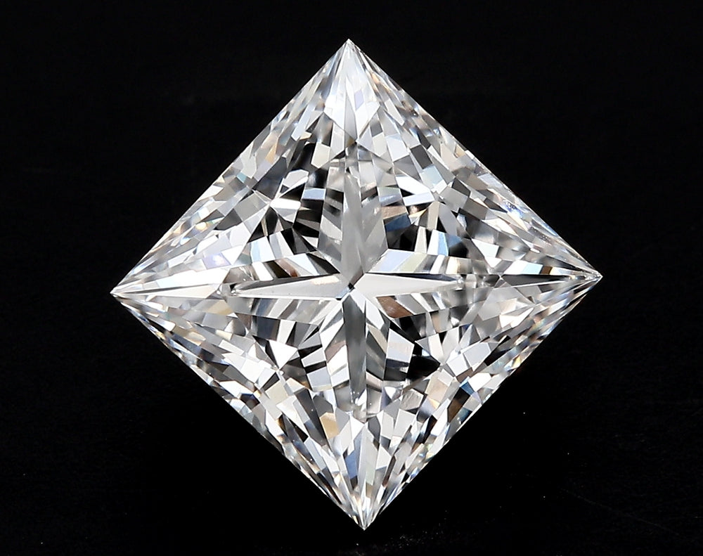 2.01 Carat Princess Lab Diamond with  Cut Diamond in 14KT  view 1

