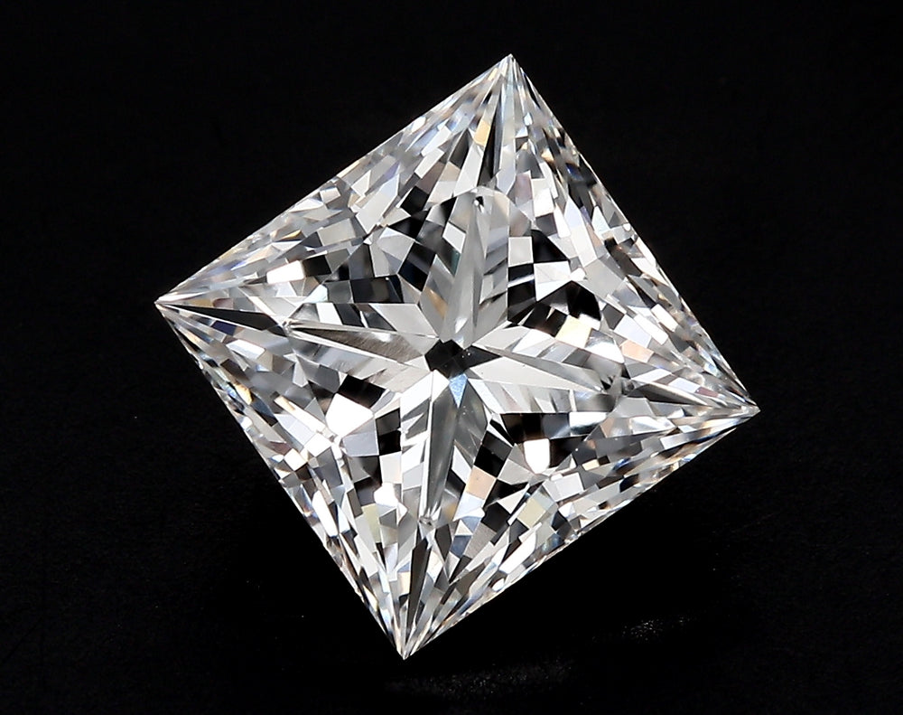 2.09 Carat Princess Lab Diamond with  Cut Diamond in 14KT  view 1
