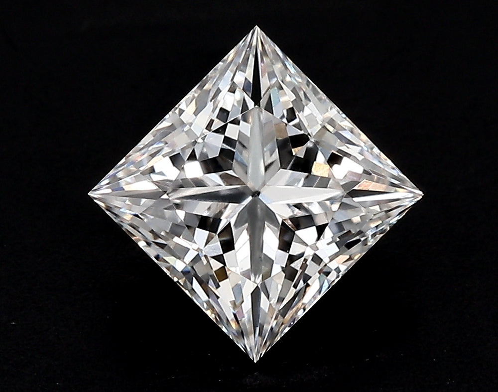 1.59 Carat Princess Lab Diamond with  Cut Diamond in 14KT  view 1
