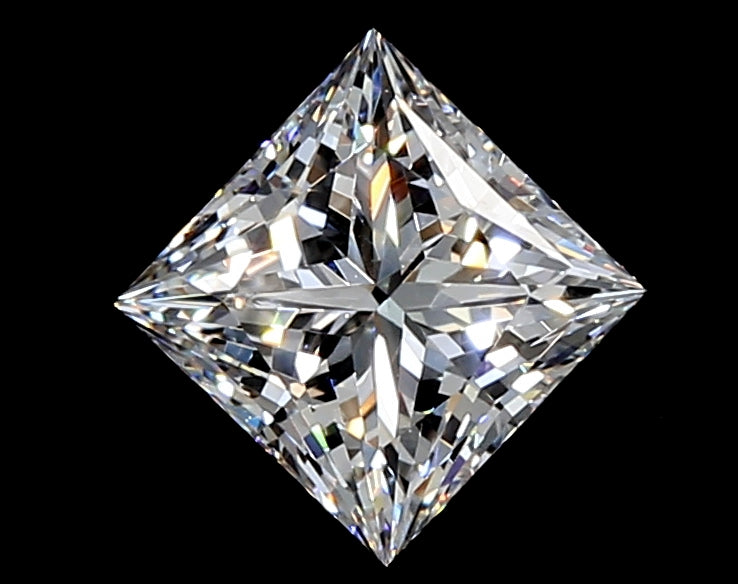 1.41 Carat Princess Lab Diamond with  Cut Diamond in 14KT  view 1
