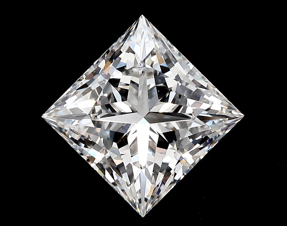 1.31 Carat Princess Lab Diamond with  Cut Diamond in 14KT  view 1
