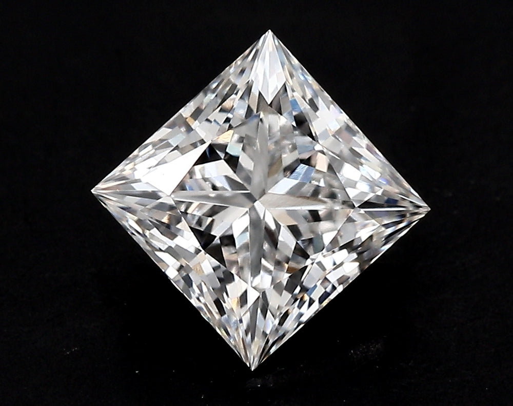 3.09 Carat Princess Lab Diamond with  Cut Diamond in 14KT  view 1
