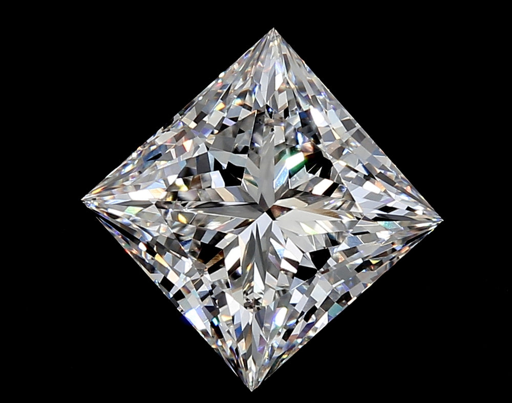 3.06 Carat Princess Lab Diamond with  Cut Diamond in 14KT  view 1
