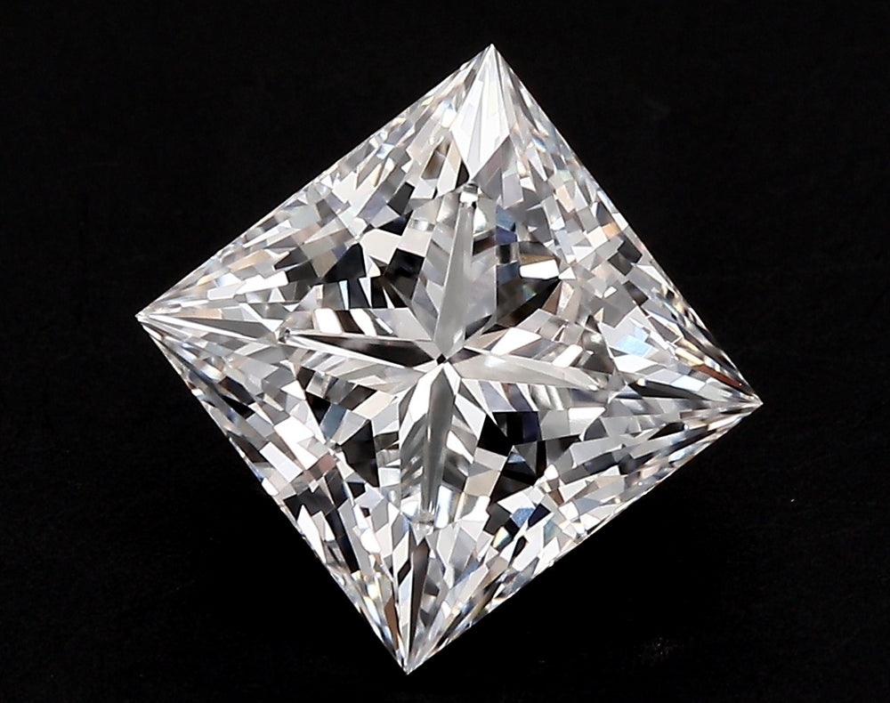 2.19 Carat Princess Lab Diamond with  Cut Diamond in 14KT  view 1
