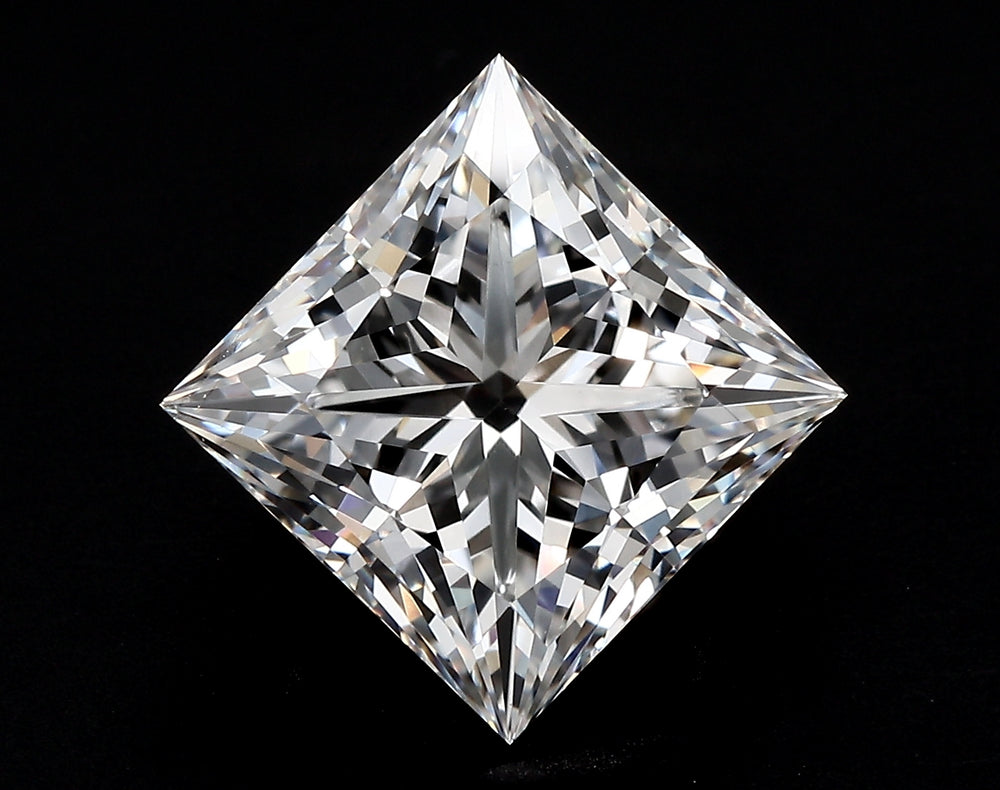 1.53 Carat Princess Lab Diamond with  Cut Diamond in 14KT  view 1
