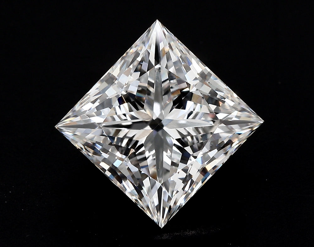 1.57 Carat Princess Lab Diamond with  Cut Diamond in 14KT  view 1
