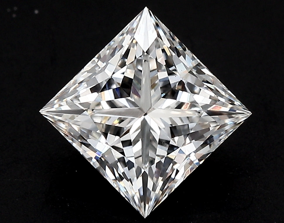 2.01 Carat Princess Lab Diamond with  Cut Diamond in 14KT  view 1
