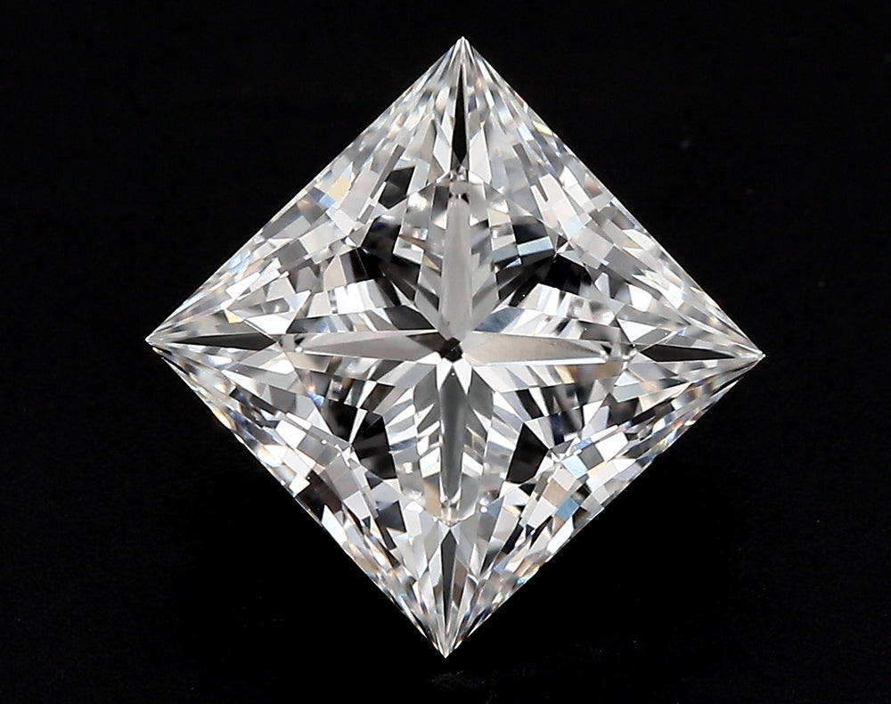 2.1 Carat Princess Lab Diamond with  Cut Diamond in 14KT  view 1
