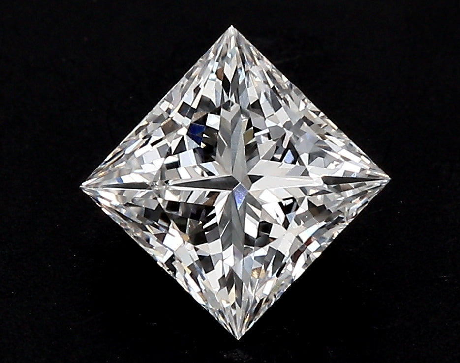3.24 Carat Princess Lab Diamond with  Cut Diamond in 14KT  view 1

