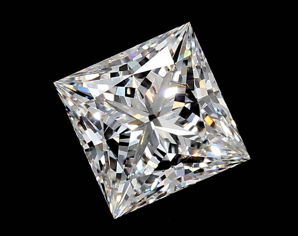 1.53 Carat Princess Lab Diamond with  Cut Diamond in 14KT  view 1
