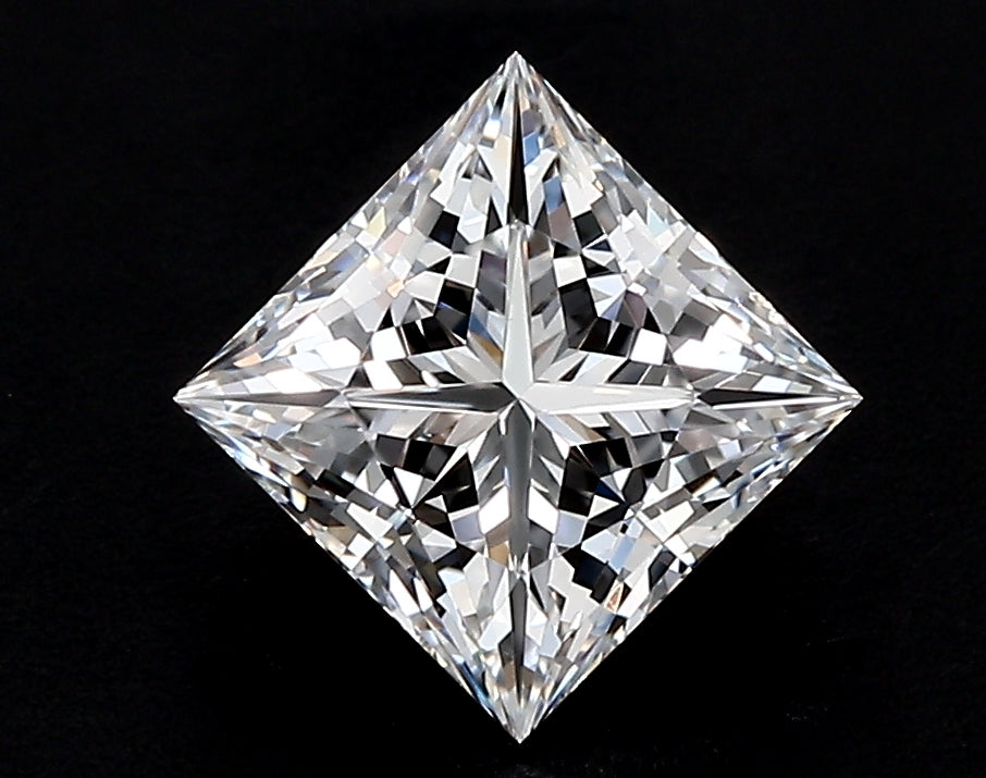 1.41 Carat Princess Lab Diamond with  Cut Diamond in 14KT  view 1
