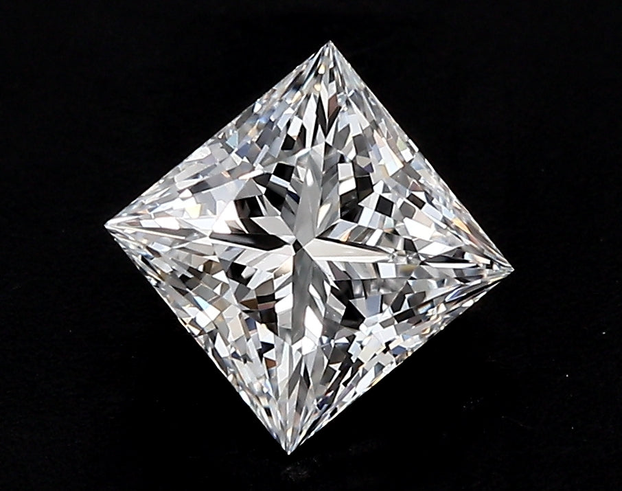 3.09 Carat Princess Lab Diamond with  Cut Diamond in 14KT  view 1
