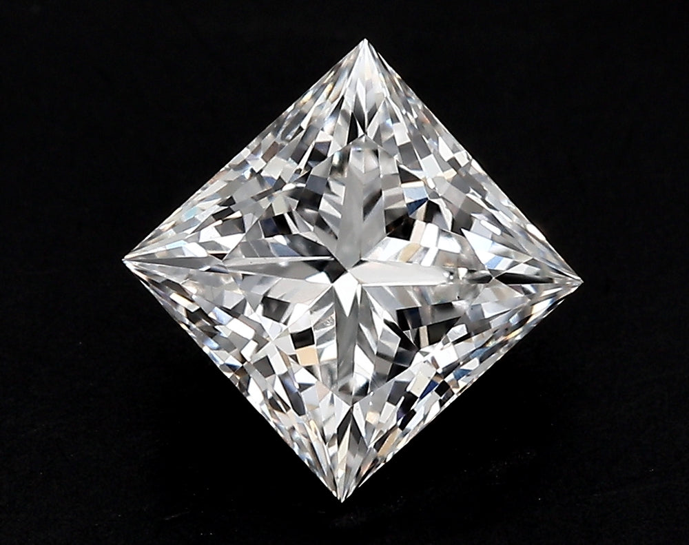 4.59 Carat Princess Lab Diamond with  Cut Diamond in 14KT  view 1
